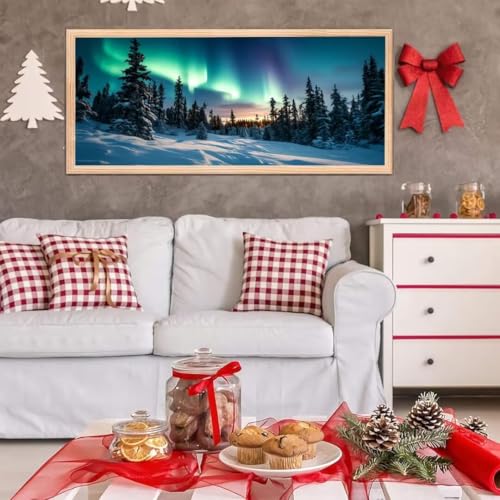 5D Diamond Painting Großes XXL, Diamant Painting Aurora Diamond Art Erwachsene Full Eckige Steine DIY Diamant Kunst Malerei Stickerei Set Kreuzstich, für Home Wand Dekor 100x200 cm L-207 von Giyuco