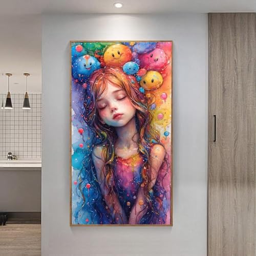 5D Diamond Painting Großes XXL, Diamant Painting Ballon Diamond Art Erwachsene Full Eckige Steine DIY Diamant Kunst Malerei Stickerei Set Kreuzstich, für Home Wand Dekor 20x40 cm L-347 von Giyuco