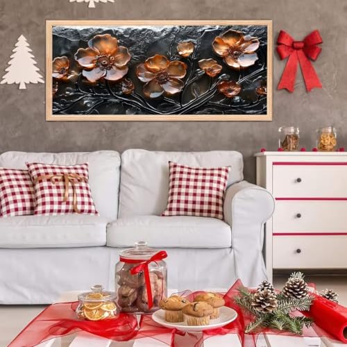 5D Diamond Painting Großes XXL, Diamant Painting Blumen schnitzen Diamond Art Erwachsene Full Eckige Steine DIY Diamant Kunst Malerei Stickerei Set Kreuzstich, für Home Wand Dekor 100x200 cm L-69 von Giyuco