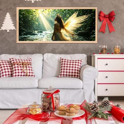 5D Diamond Painting Großes XXL, Diamant Painting Elfenfrau Diamond Art Erwachsene Full Eckige Steine DIY Diamant Kunst Malerei Stickerei Set Kreuzstich, für Home Wand Dekor 80x160 cm L-223 von Giyuco