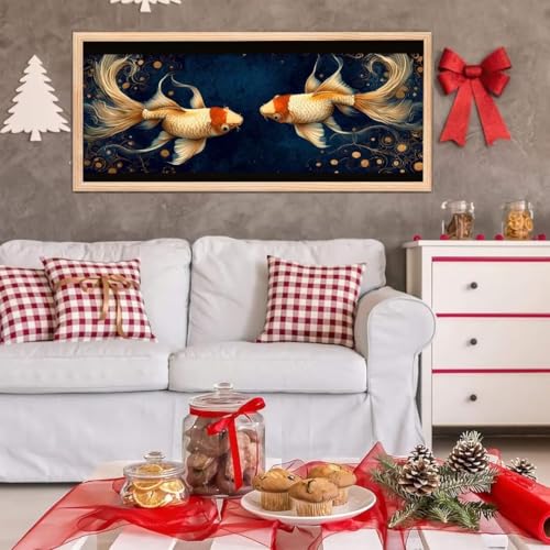 5D Diamond Painting Großes XXL, Diamant Painting Goldfisch Diamond Art Erwachsene Full Eckige Steine DIY Diamant Kunst Malerei Stickerei Set Kreuzstich, für Home Wand Dekor 100x200 cm L-217 von Giyuco