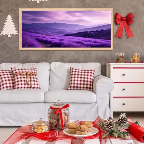 5D Diamond Painting Großes XXL, Diamant Painting Hanada Lila Diamond Art Erwachsene Full Eckige Steine DIY Diamant Kunst Malerei Stickerei Set Kreuzstich, für Home Wand Dekor 100x200 cm L-198 von Giyuco