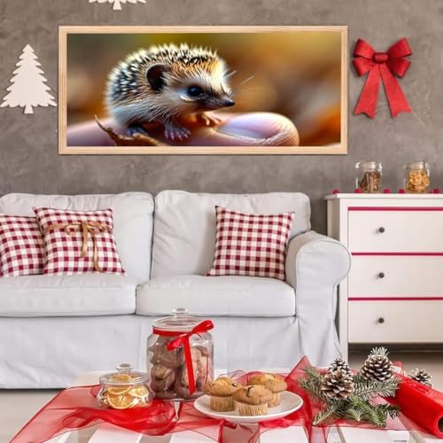 5D Diamond Painting Großes XXL, Diamant Painting Igel Diamond Art Erwachsene Full Eckige Steine DIY Diamant Kunst Malerei Stickerei Set Kreuzstich, für Home Wand Dekor 20x40 cm L-65 von Giyuco