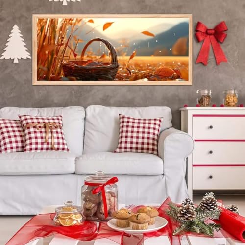 5D Diamond Painting Großes XXL, Diamant Painting Korb Diamond Art Erwachsene Full Eckige Steine DIY Diamant Kunst Malerei Stickerei Set Kreuzstich, für Home Wand Dekor 20x40 cm L-253 von Giyuco