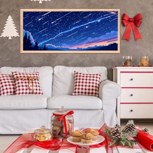 5D Diamond Painting Großes XXL, Diamant Painting Meteor Diamond Art Erwachsene Full Eckige Steine DIY Diamant Kunst Malerei Stickerei Set Kreuzstich, für Home Wand Dekor 20x40 cm L-260 von Giyuco