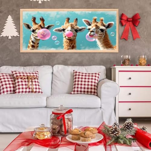 5D Diamond Painting Großes XXL, Diamant Painting Nette Giraffe Diamond Art Erwachsene Full Eckige Steine DIY Diamant Kunst Malerei Stickerei Set Kreuzstich, für Home Wand Dekor 30x60 cm L-242 von Giyuco