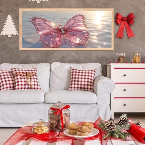 5D Diamond Painting Großes XXL, Diamant Painting Schmetterling Diamond Art Erwachsene Full Eckige Steine DIY Diamant Kunst Malerei Stickerei Set Kreuzstich, für Home Wand Dekor 100x200 cm L-131 von Giyuco