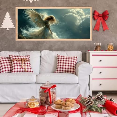 5D Diamond Painting Großes XXL, Diamant Painting Schöner Engel Diamond Art Erwachsene Full Eckige Steine DIY Diamant Kunst Malerei Stickerei Set Kreuzstich, für Home Wand Dekor 80x160 cm L-292 von Giyuco