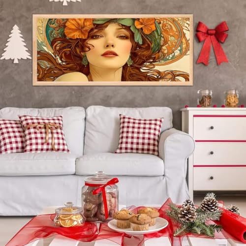 5D Diamond Painting Großes XXL, Diamant Painting Schönheit Diamond Art Erwachsene Full Eckige Steine DIY Diamant Kunst Malerei Stickerei Set Kreuzstich, für Home Wand Dekor 30x60 cm L-296 von Giyuco