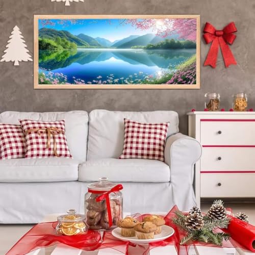 5D Diamond Painting Großes XXL, Diamant Painting See Diamond Art Erwachsene Full Eckige Steine DIY Diamant Kunst Malerei Stickerei Set Kreuzstich, für Home Wand Dekor 100x200 cm L-124 von Giyuco