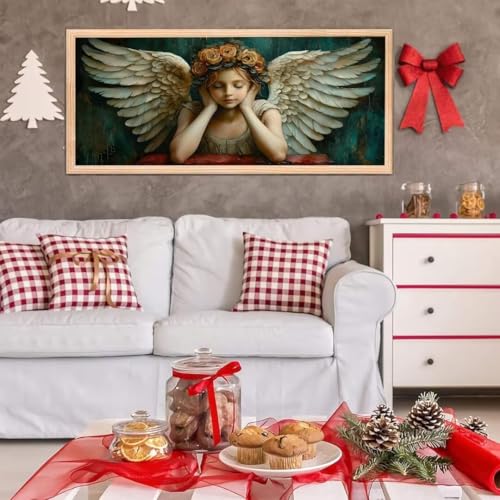 5D Diamond Painting Großes XXL, Diamant Painting Süßer Engel Diamond Art Erwachsene Full Eckige Steine DIY Diamant Kunst Malerei Stickerei Set Kreuzstich, für Home Wand Dekor 100x200 cm L-246 von Giyuco