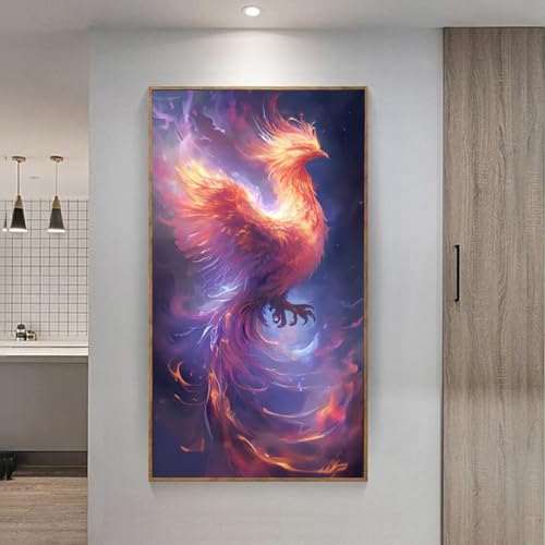 5D Diamond Painting Großes XXL, Diamant Painting Traumvogel Diamond Art Erwachsene Full Eckige Steine DIY Diamant Kunst Malerei Stickerei Set Kreuzstich, für Home Wand Dekor 80x160 cm L-300 von Giyuco