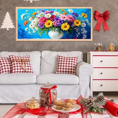 5D Diamond Painting Großes XXL, Diamant Painting Vase Diamond Art Erwachsene Full Eckige Steine DIY Diamant Kunst Malerei Stickerei Set Kreuzstich, für Home Wand Dekor 100x200 cm L-190 von Giyuco