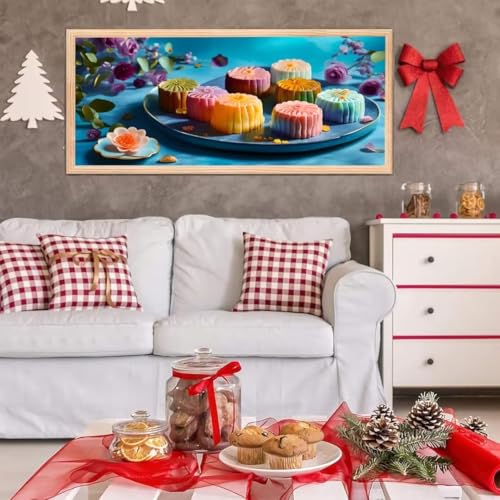 5D Diamond Painting Großes XXL, Diamant Painting leckeres Essen Diamond Art Erwachsene Full Eckige Steine DIY Diamant Kunst Malerei Stickerei Set Kreuzstich, für Home Wand Dekor 80x160 cm L-298 von Giyuco