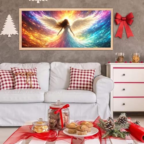 5D Diamond Painting Set, Diamant Painting Bilder Kit für Kinder Erwachsene, Engel DIY Crystal Strass Stickerei Painting Diamant Malerei Kit, Home Büro Wall Dekoration, für Frau Geschenk 40x70 cm L-415 von Giyuco