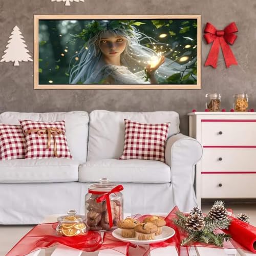 5D Diamond Painting Set, Diamant Painting Bilder Kit für Kinder Erwachsene, Geist DIY Crystal Strass Stickerei Painting Diamant Malerei Kit, Home Büro Wall Dekoration, für Frau Geschenk 90x180 cm L221 von Giyuco