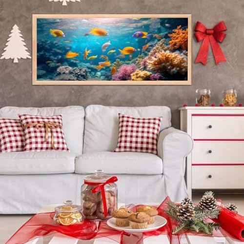 5D Diamond Painting Set, Diamant Painting Bilder Kit für Kinder Erwachsene, Ozean DIY Crystal Strass Stickerei Painting Diamant Malerei Kit, Home Büro Wall Dekoration, für Frau Geschenk 25x50 cm L-111 von Giyuco