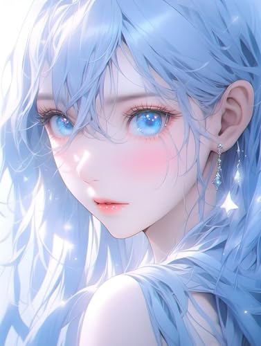 Diamond Painting Anime Girl Diy 5D Diamant Painting Erwachsene Kinder Set, Diamond Painting, Diamant Strass Zahlen Kreuzstich Malerei Painting Kit 100x150cm für Haus, Büro Wand Décor S-59 von Giyuco