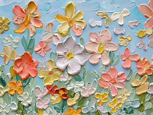 Diamond Painting Blume Farbe, DIY 5D Diamant Painting Bilder Kinder, Diamond Painting für Erwachsene, Diamanthandwerk, Diamant Malerei Kreuz Stickerei, Geeignet für Heimdekoration, Gifts 120x90cm P289 von Giyuco