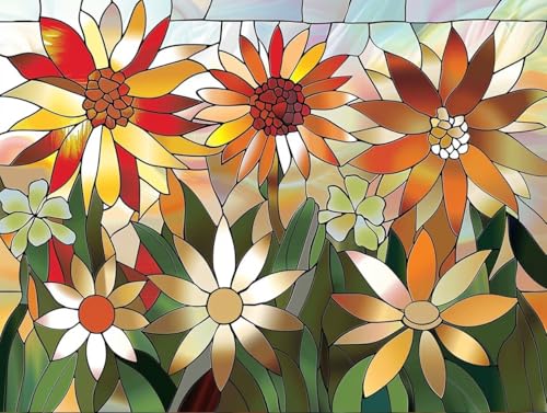 Diamond Painting Blume Glas, Diamond Painting Erwachsene, 5D Full Diamond Painting Kinder, Diamant Gemälde Kreuz Stickerei Set, Mosaikherstellung Handwerk, Geeignet für Heimdekoration 130x100cm P-288 von Giyuco