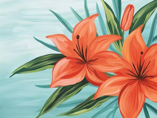 Diamond Painting Blume Rot, DIY 5D Diamant Painting Bilder Kinder, Diamond Painting für Erwachsene, Diamanthandwerk, Diamant Malerei Kreuz Stickerei, Geeignet für Heimdekoration, Gifts 120x90cm P-329 von Giyuco