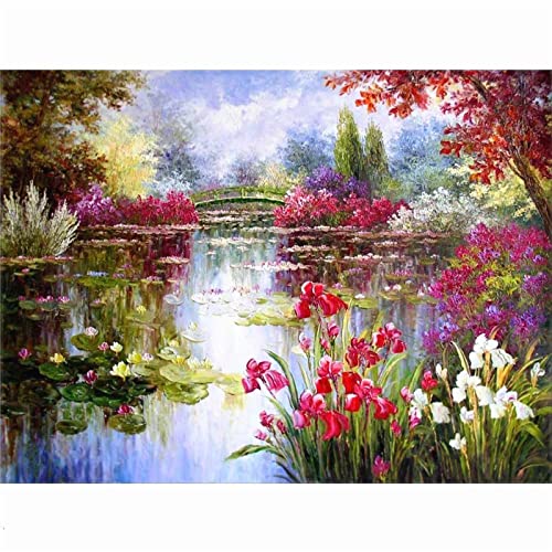 Giyuco 5D Diamant Malerei Kit Diamant Painting Lila Blume Bilder，Erwachsenen Kunst Volldiamant Groß Diamond Painting Cross Stitch Strass Diamond Home Wanddekoration Round Drill80x100cm von Giyuco