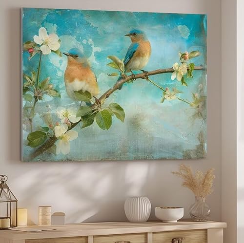 Tier Malen Nach Zahlen ab 5 6 7 Jahre Mädchen, Malen Nach Zahlen für Kinder Klein mit Pinseln und Acrylfarben, Geeignet Frauen Geschenk oder als Home Wand Dekoration (rahmenlos) 70x90cm Vogel J-129 von Giyuco