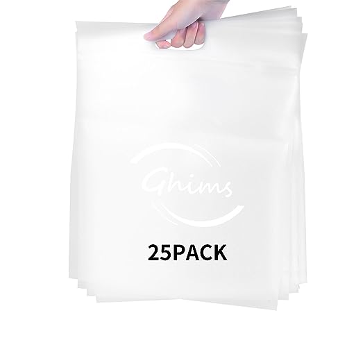 Giznzg Zip Beutel Reise mit Griff, Reisetasche, Kleidung Tasche, Frosted 3 Mil wiederverschließbare Reißverschluss Poly Taschen mit Vent Hol, Verpackung Versandtaschen (35 * 24cm - 25 Stücke) von Giznzg