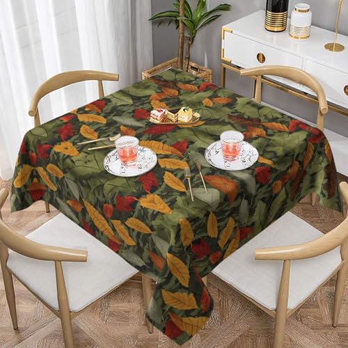 Gjgdbxdw Camoflauge bedruckte quadratische Tischdecke, wasserdicht, abwischbar, Tischdecke für Zuhause, Küche, Esszimmer, Party, drinnen und draußen, 137 x 137 cm von Gjgdbxdw