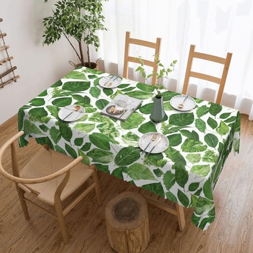 Gjgdbxdw Monstera Deliciosa Tischdecke mit Bananenpalmen-Druck, rechteckig, wasserdicht, abwischbar, Tischdecke für Zuhause, Küche, Esszimmer, Party, drinnen und draußen, 137 x 183 cm von Gjgdbxdw