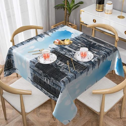 Gjgdbxdw New York Fashion City bedruckte quadratische Tischdecke, wasserdicht, abwischbar, Tischdecke für Zuhause, Küche, Esszimmer, Party, drinnen und draußen, 137 x 137 cm von Gjgdbxdw