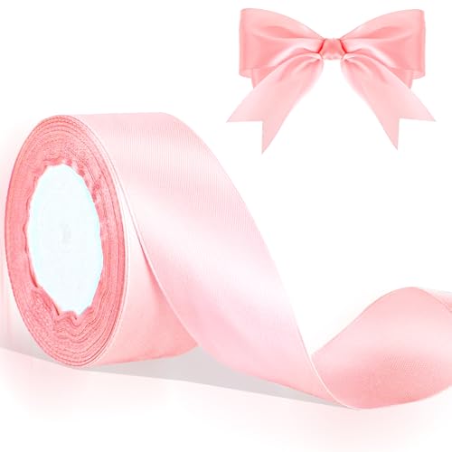 Rosa Satinband Gjinxi Rosa-Geschenkband Dekoband Rosen Stoffband Satin Band Breit Dick Schleifenband für für Geschenkverpackung Brautstrauß Basteln Geburtstag Hochzeit Dekoration(Rosa/22m) von Gjinxi