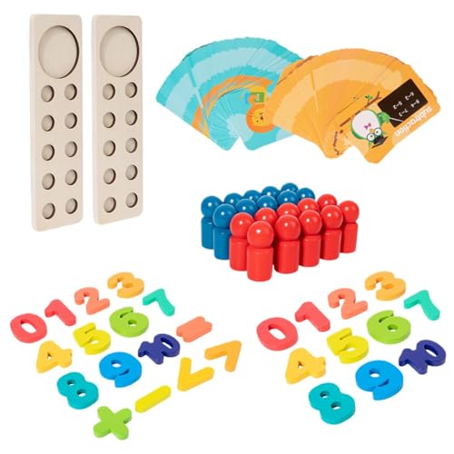 GjnjfdF Math Manipulatives Kindergarten,Pädagogische Math Manipulatives - Bewaldetes Lernspielzeug Kindergarten Mathe-Spiele,Lustige Mathe-Manipulationen, Zählspielzeug für Geburtstag, Familienzeit, von GjnjfdF