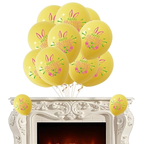 GjnjfdF Osterparty Latexballons Dekorationen, Osterhasenballons,100x süße Eier Bunny Chick Ballon Set - Party mit Ostermotiven, Happy Decor, Hallo Spring Party Supplies von GjnjfdF