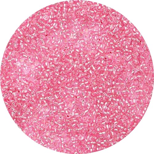 10000 Stück 2mm Perlen für Armbänder, 12/0 Kleine Perlen zum Auffädeln Rocailles Perlen Rosa Glasperlen Bastelperlen für DIY Halskette Ohrring Schmuck Handwerk 10000 Stück 2mm Perlen für Armbänder, 12/0 Kleine Perlen zum Auffädeln Rocailles Perlen Rosa Glasperlen Bastelperlen für DIY Halskette Ohrring Schmuck Handwerk von Gkelaly