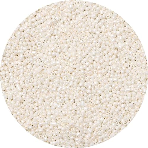 Perlen 2mm Perlweiße Perlen für Armbänder, 12500 Stücke Glasperlen Kleine Perlen Rocailles Perlen für Freundschaftsarmband Ohrring Halskette Schmuck Machen Perlen 2mm Perlweiße Perlen für Armbänder, 12500 Stücke Glasperlen Kleine Perlen Rocailles Perlen für Freundschaftsarmband Ohrring Halskette Schmuck Machen von Gkelaly