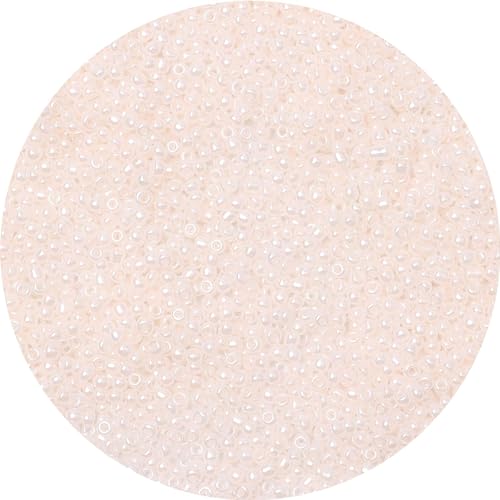 Rocailles-Perlen zur Schmuckherstellung, 2 mm, 10.000 Stück, kleine Glasperlen in Beige, für Armbänder, Halsketten, Ohrringe und Bastelarbeiten Rocailles-Perlen zur Schmuckherstellung, 2 mm, 10.000 Stück, kleine Glasperlen in Beige, für Armbänder, Halsketten, Ohrringe und Bastelarbeiten von Gkelaly