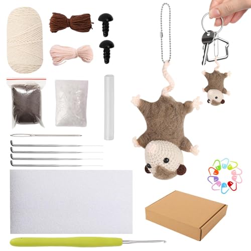 GkgWuxf Handgefertigte Nadel -Filzing -Kit, Anfänger -Filgel -Kits,Anfänger handgefertigter Puppenanhänger Set | Craft Animal Home Decoration mit Schritt-für-Schritt-Anweisungen zu Weihnachten, von GkgWuxf