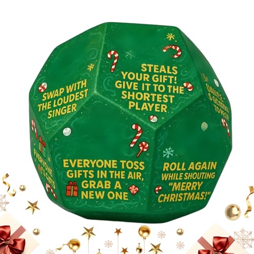 GkgWuxf Weihnachtstausch-Spiele, Weihnachtsfeier-Austausch-Würfelspiel, Gruppenparty, Aktivität, Urlaub, Dekoration, Zubehör für Geburtstag, Familiennacht, Festliches Treffen GkgWuxf Weihnachtstausch-Spiele, Weihnachtsfeier-Austausch-Würfelspiel, Gruppenparty, Aktivität, Urlaub, Dekoration, Zubehör für Geburtstag, Familiennacht, Festliches Treffen von GkgWuxf