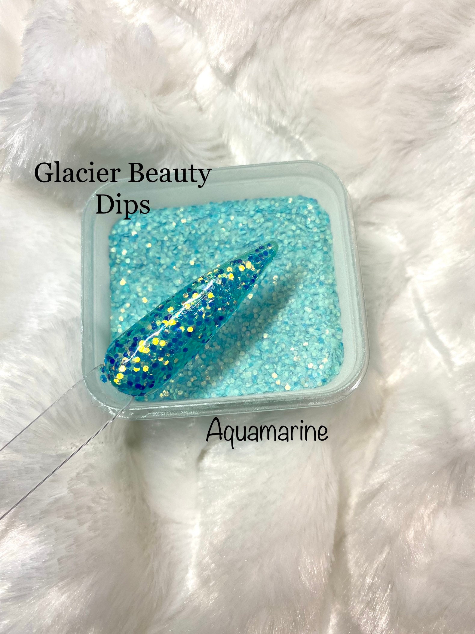 Aquamarin Dippulver/Dipnägel/Nägel/Dippulver/Acrylpulver von GlacierBeautyNail