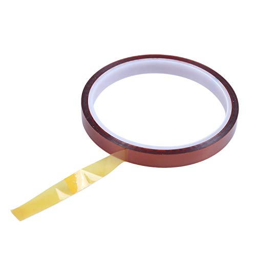 Glakyur 10mm Breite Hitzebeständiges Hochtemperatur-Klebeband Kapton Tape von Glakyur