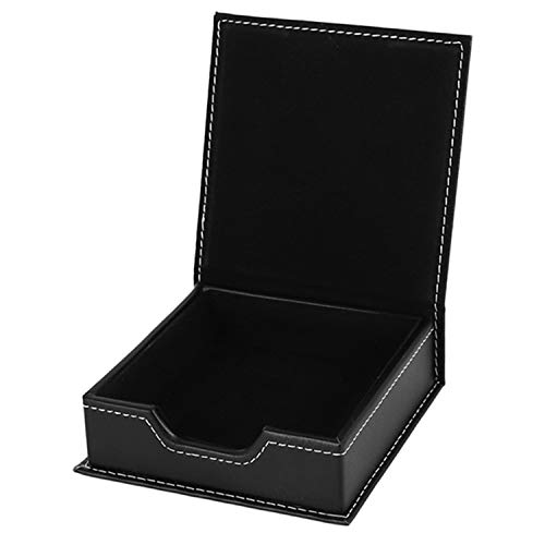 Glakyur Leder Memo Box Büro Schule Liefert Organizer Kartenhalter Notiz Halter Notiz Aufbewahrungsbox Schwarz von Glakyur