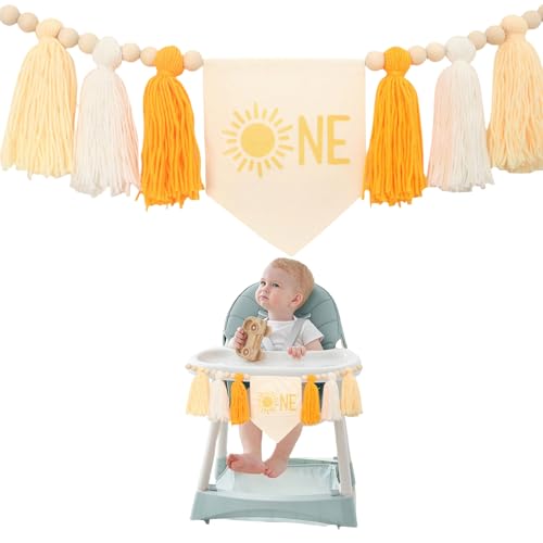 GlamRays Erster Geburtstag Boho Sonne Hochstuhl Banner - Sonnenschein Tassels Erster Geburtstags Party Dekorationen Gelbe Tassel Holzperlen Hochstuhl Banner GlamRays Erster Geburtstag Boho Sonne Hochstuhl Banner - Sonnenschein Tassels Erster Geburtstags Party Dekorationen Gelbe Tassel Holzperlen Hochstuhl Banner von GlamRays