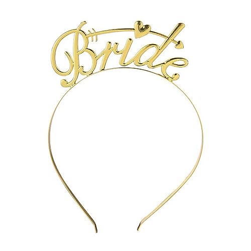 Glanhbnol Braut-Stirnband für Junggesellinnenabschied, Dekorationen, Brautschmuck, Krone, Braut-Kopfschmuck für Brautparty, Party, Hochzeit von Glanhbnol
