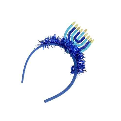 Glanhbnol Chanukah Dekorative Kopfbedeckung, Simulation, Menora, Stirnband, Haar-Tiaras, Urlaub, Party, Kopfschmuck, Karneval, Kopfbedeckung, Hanukka-Ornamente von Glanhbnol