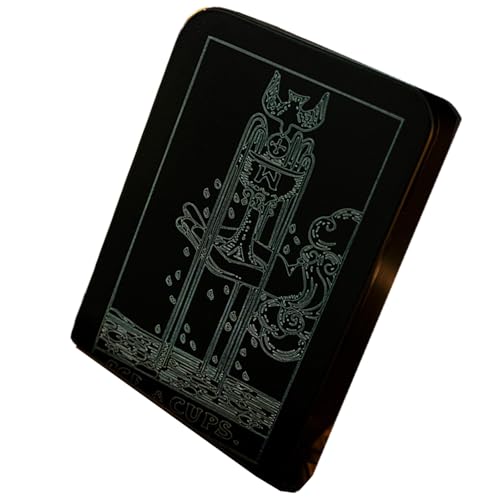 Glanhbnol White Line Tarot Karten Box Astrologie Schmuckkästchen Eisen Tarot Karten Aufbewahrungskoffer Für Wahrsagerei Hexen Dekoration von Glanhbnol