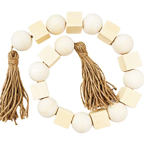 Holzperlen mit Bauernhaus-Perlen, Gebetsperlen für gestufte Tabletts, Couchtisch-Dekorationen von Glanhbnol