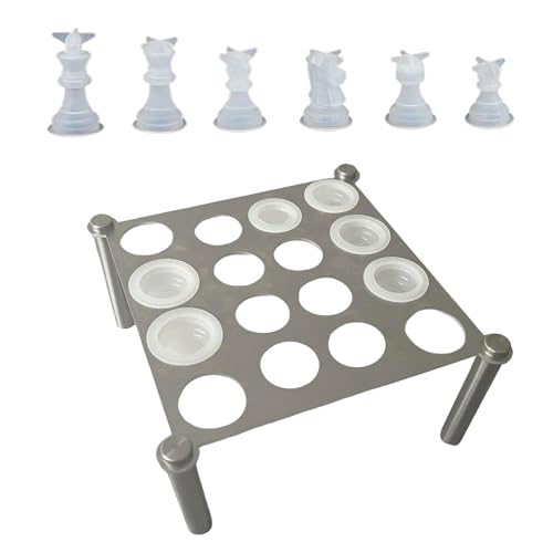 Metall Schach Artikel Silikon Schach Formen Set Epoxidharz Form Schach Stand Bord Spiele Formen Für Home Dekorationen von Glanhbnol