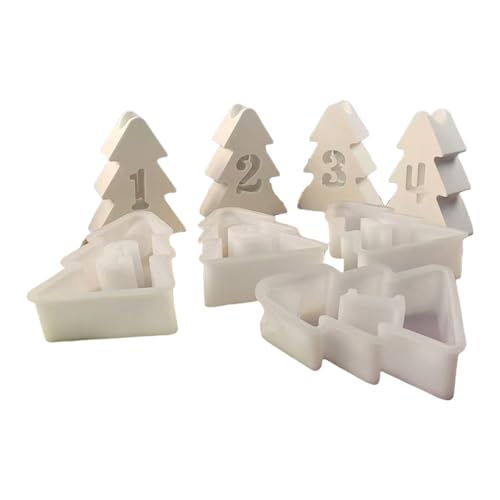 Set Mit 4 Kerzenständer Formen Kerzenhalter Formen Weihnachtsbaum Hohle Zahlenform Kerzenständer Formen Für Kerzenständer von Glanhbnol