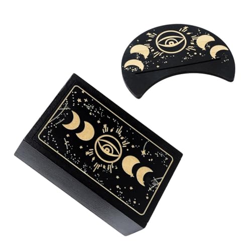 Spiel Tarot Karten Lagerung Box Holz Tarot Karten Fall Mit Karte Tragbare Karten Container Astrologie Schmuck Box von Glanhbnol